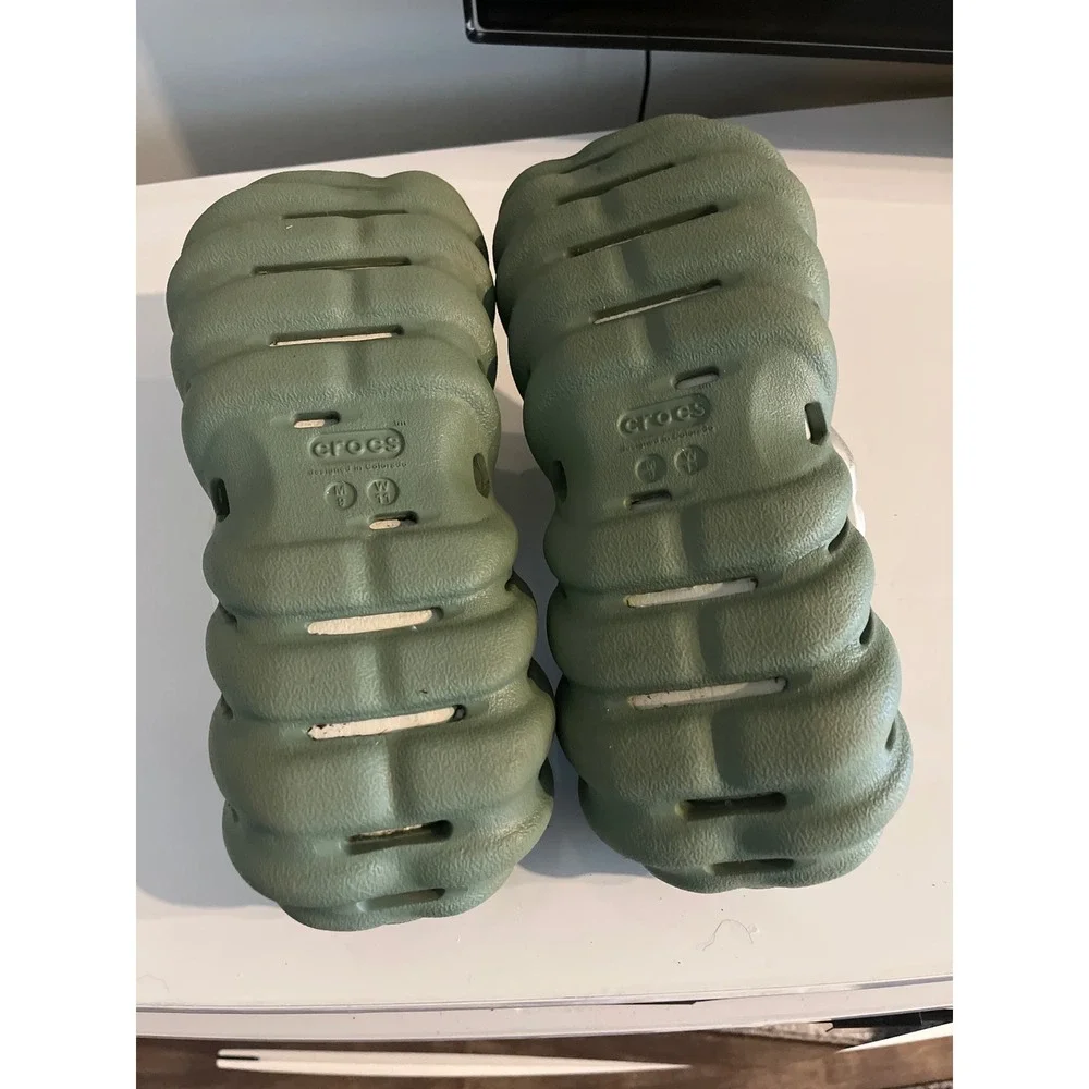Crocs Echo Clog Green Tumbleweed Lime Yellow Mens 9 Womens 11 207937-2V0
